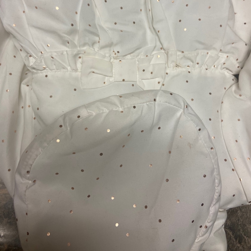 Baby girl casual white go polkadot trenchcoat
